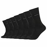Camano Unisex CA-Soft Regular Socken 7er Pack Damen Herren Gesundheitssocken ohne Gummi 35-38 39-42 43-46 Schwarz Grau Blau, Größe:47-49, Farbe:Black (9999)