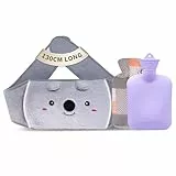 Wärmflasche Wärmflaschengürtel 1L 130cm Extra Langer 3 in 1 Koala Wärmflasche gürtel aus Gummi mit weichem Taillen-Bezug, wärmeflasche für Nacken, Schulter, Rücken, Beine, Taille