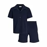 JACK & JONES Herren Jacmatthew Pyjamas Nachtwäsche Set, Navy Blazer/Pack:Pants Navy Blazer, L