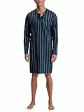 CALIDA Relax Imprint Herren-Nachthemd Herren, 100% Baumwolle, pflegeleicht, elastisch & formstabil, in Single Jersey Insignia Blue 52-54