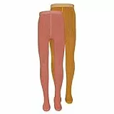 EWERS 2er-Pack Baby- & Kinderstrumpfhosen gerippt, Doppelpack Strumpfhosen aus Baumwolle für Jungen und Mädchen, MADE IN GERMANY, Rot/Gelb, Größe 134-146