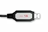 Carrera RC USB Cable 1A for LiFePo4 3,2V Batteries, 370600057, Schwarz