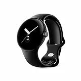 Google Pixel Watch – Android-Smartwatch mit Aktivitätsaufzeichnung – Smartwatch mit Herzfrequenz-Tracker – Edelstahlgehäuse in Matte Schwarz mit Sportarmband in Obsidian, WiFi