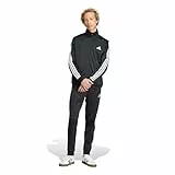 adidas Herren SPORTSWEAR BASIC 3 STRIPES TRICOT TRACKSUIT, Black, M