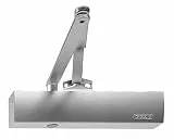 Türschließer GEZE TS4000 TS 4000, silber Komplettpaket inkl. Montageplatte und Normalgestänge