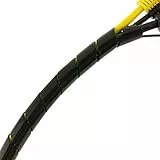 Seki Spiralband 15-100mm 10 Meter Schwarz, Flexibler Kabelschlauch Spiralschlauch Kabel-Schutz; Zum Bündeln von Kabeln