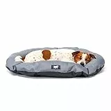 Ferplast Hundekissen Hundesofa Hundebette für Große Hunde Hundekorb Abnehmbarer Bezug Orthopädisches Hundebett Hundematratze Waschbar Hundematte Wasserdicht 110 x 70 x h 8 cm. Grau