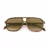 COASION Retro Pilot Sonnenbrille für Damen Herren Klassisch Rechteckig Doppelsteg Brille Übergröße 70er Jahre Vintage Eyewear UV400 Schutz(Schildpatt Rahmen/Gradient Braun Gläser)