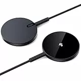 ESR für Magsafe Ladegerät 15W, Qi2-zertifiziert Wireless Charger für iPhone 17/16/16 Pro/16 Pro Max/15/14/13, AirPods 4/3/2 Pro,Induktive Ladestation mit 1,5m Verstärktem A/C Kabel, 2 Pcs, Schwarz