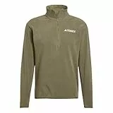 adidas Men's Terrex Multi Essentials Half Zip Fleece Jacket, Olive strata, XXL