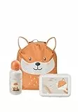Sterntaler Kindergarten Set Fuchs Filou – Unisex Multipack mit Fuchs-Motiv – Enthält Kinderrucksack, Brotdose und Trinkflasche – Farbe Rost