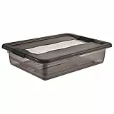 keeeper Aufbewahrungsbox mit Deckel und Schiebeverschluss, 7 l, Transparent, Crystal Grey