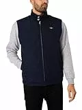 GANT Herren Steppweste - QUILTED WINDCHEATER VEST, Reißverschluss, Stehkragen Blau XL