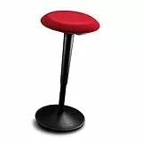 Sedus Se:Fit Color, ergonomischer Bürohocker, Sitz-/Stehhilfe, perfekte Ergänzung für höhenverstellbare Schreibtische (Rot, Gestell Schwarz)