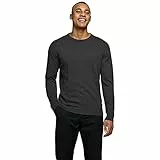 JACK & JONES Herren Basic Knit Crew Neck Pullover - Dark Grau Melange - L