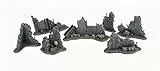 War World Gaming War-Torn City Bauschutt Set - 28mm Tabletop Gelände Landschaft Modellbau Modell Miniatur Diorama Schlachtfed Deckung Versatzstücke Wargaming