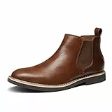 Bruno Marc Herren Stiefel Chelsea Boots Stiefeletten Reitstiefeletten,Size 43,Braun,SBBO2218M-E