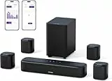 ULTIMEA 7.1ch Soundbar für TV Geräte, Heimkino Surround Sound System, 4 Surround Lautsprechern, 4' Subwoofer, App Steuerung, einstellbarem EQ, Bluetooth® 5.3, Aura A40