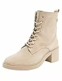 Tommy Hilfiger Damen Stiefel Suede Mid Heel Laceup mit Absatz, Beige (Beige), 39