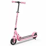 FanttikRide C9 Elektroroller für Kinder ab 8 Jahren, 2 Geschwindigkeiten 10/16 km/h, 8 KM Reichweite, Höhenverstellbar, Faltbar, E Roller Kinder Rosa