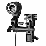 walimex E27 Lampenhalterung mit Blitzschuh Halterung und 300 cm Netzkabel