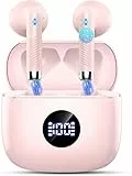 Bluetooth Kopfhörer, Tiefer Bass in ear kopfhörer, 4 ENC Noise Cancelling Mic Earbuds, 50Std 3D HiFi Kopfhörer Kabellos Bluetooth 5.4, 2.8g IP7 Schnellladen kabellose kopfhörer, LED Ohrhörer Sport Gym