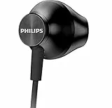 PHILIPS Audio In Ear Kopfhörer UE100BK/00 mit verbesserter Bassleistung (14,2-mm-Neodym-Treiber, ergonomisches Design, 1-m-Kabel), Schwarz, einheitsgröße, TAUE100BK/00