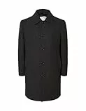 SELECTED MEN Herren Slharchive Wool Blend Car Coat Noos #3, Dark Grey, XL