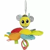 LAMAZE Clip-on Autositz und Kinderwagenspielzeug - Buzzy The Bee - faltige Autositzspielzeug und Kinderwagenspielzeug - Sensorisches Spielzeug für Babys - Reisespielzeug für Auto - Babyspielzeug im