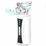 Inhalationsgerät, NIKYPJ Leiser Tragbarer Inhalationsgerät für Erwachsene Kinder, USB Aufladbarer Inhalator mit 2 Masken und 1 Mundstück-black