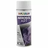 DUPLI-COLOR AEROSOL ART RAL 9010 reinweiß seidenmatt 400 ml, Spraylack für vielseitigen Einsatz, schnelltrocknend, hohe Deckkraft, für Innen- und Außenbereiche geeignet