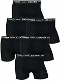 LisaModa Uomo Herren Retroshorts 6er Pack Stretch Baumwolle Schwarz XL