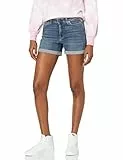 Amazon Essentials Damen Jeansshorts In Schmaler Passform Mit Mittelhohem Bund, 10 cm, Vintage Waschung, 40
