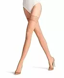 FALKE Damen Stay-Ups Matt Deluxe 20 DEN W STU transparent einfarbig 1 Paar, Braun (Powder 4069), M