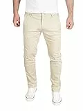 PITTMAN Andrew - Chino Hose Herren Slim Fit - Chinohose Baumwolle - Männer Chino, Beige (Rainy Day 135304), W34/L34