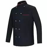 MISEMIYA - UNIFORM KOCHJACKEN Herr Langer ÄRMEL - Ref.842B - X-Large, Schwarz