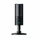 Razer Seiren X - USB Kondensator-Mikrofon für Streaming (Kompakt mit Schockdämpfer, Superniere Aufnahmemuster, latenzfrei, Stumm-Taste, Kopfhörer-Anschluss) Schwarz