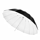 Walimex pro Reflexschirm Ø 180 cm schwarz/weiß für weiches Licht, Lichtreflektor für neutrale Lichtführung und Streulichtminderung, Lichtformer für Studioblitz, optimal für Produktfotografie