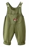 FEOYA Baby Latzhose, Kinder Overall Baggy mit Tasche, Jungen & Mädchen Latzhose für Frühling Herbst 6 Monate-5 Jahre