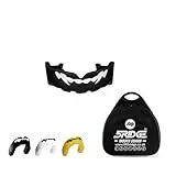 Mundschutz Slim Fit Junior Mundschutz mit Etui für Jugendliche Erwachsene für Schule Kampfsport MMA Rugby Judo Karate Hockey Fußball MMA Boxen Kampfsport Basketball (Schwarz, Erwachsene)