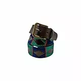 Argentinischer Gürtel Handgefertigt Leder Gürtel Herren Damen Premium Unisex Braun Bestickt Designer Polo Leder Belt Gaucho Belt Schnalle im Antikstil (M= 80, 85, 90, 95)