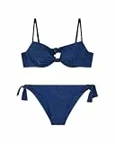 EMPORIO ARMANI Push Up BH + Brief Bikini Set, Ink Monstera, S Damen