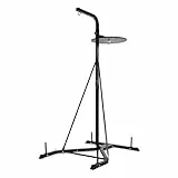 Physionics® 2 in 1 Boxsackständer - Freistehend, Höhenverstellbare Punchingballplattform, mit Gewichtshaken - Boxsack Ständer, Boxsackhalterung, Boxsackhalter, Sandsack Halterung