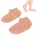 Silikon Gel Socken, Feuchtigkeitsspendende Socken für Damen und Herren, Nährende Feinfalten Reduzierung, Anti Crack Fußpflege Socken, Präventionssocken Für Trockene Rissige Füße(L)