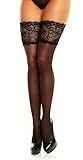 GLAMORY Damen Comfort 20 Halterlose Strümpfe, Schwarz, XL Große Größen EU