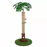 Woochpet Cat Scratching Post for Indoor Cats and Kitten - 35.43' Tall Cat Scratching Post with Sisal Rope,Palm Tree Cat Scratch Post with Hanging Ball