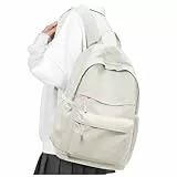 VGCUB Schulrucksack Teenager Mädchen Schultasche Wasserdichter Leichter Rucksack Damen für Die Schule Teenager Mädchen Jungen School Bag Womens Backpack Casual Daypacks Aesthetic Beige