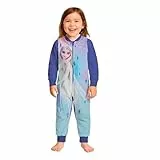 United Labels Disney Die Eiskönigin Jumpsuit für Mädchen, Lila, 110-116, ELSA Frozen, Fleece Overall Langarm, Einteiler Schlafanzug, Kuschelanzug für Kinder