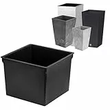 Austauschbarer quadratischer Plantztopf-Einsatz 22x22 cm schwarz 8 L für Prosperplast H 42 cm Töpfe-erleichtert die Kontrolle des Wassergehalts im Topf