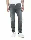 Replay Herren Jeans Anbass Slim-Fit mit Comfort Stretch, Dark Grey 096 (Grau), 32W / 34L